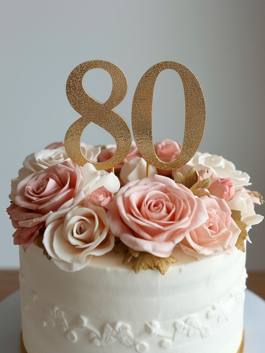 80th birthday cake decoration