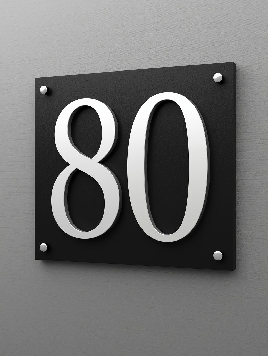 photorealistic house number 80 sign, new and stylish (1)